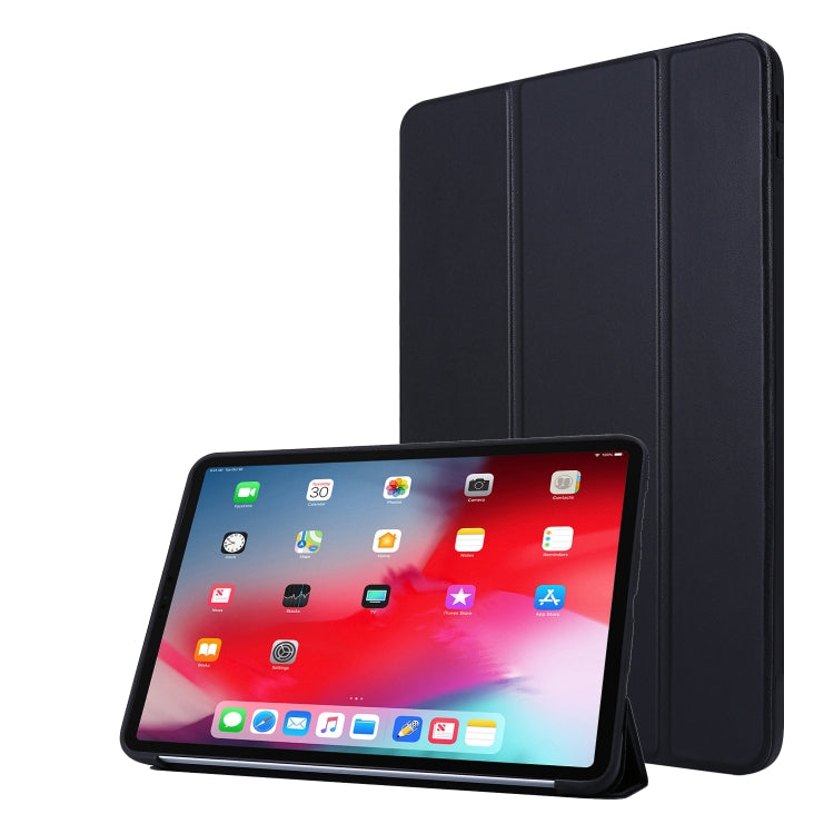 For iPad Pro 11 2022 / 2021 3-folding Horizontal Flip PU Leather + Honeycomb TPU Shockproof Tablet Case with Holder