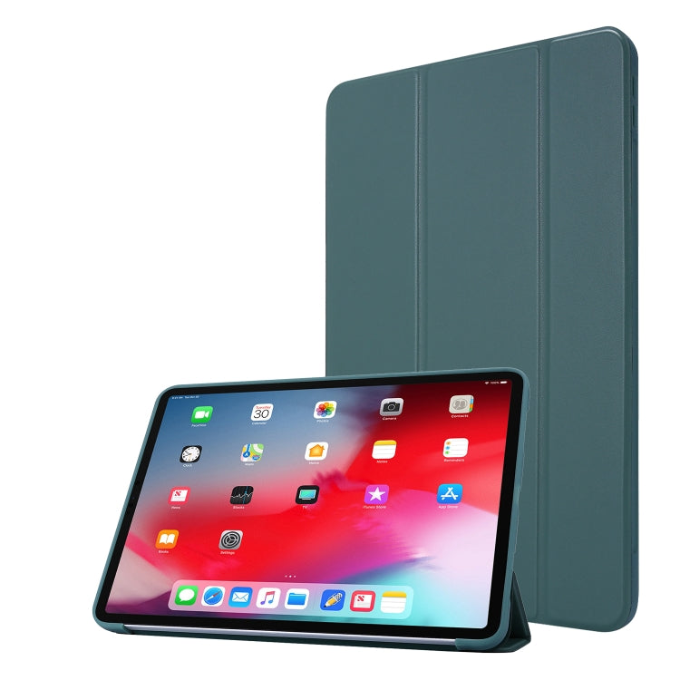 For iPad Pro 11 2022 / 2021 3-folding Horizontal Flip PU Leather + Honeycomb TPU Shockproof Tablet Case with Holder