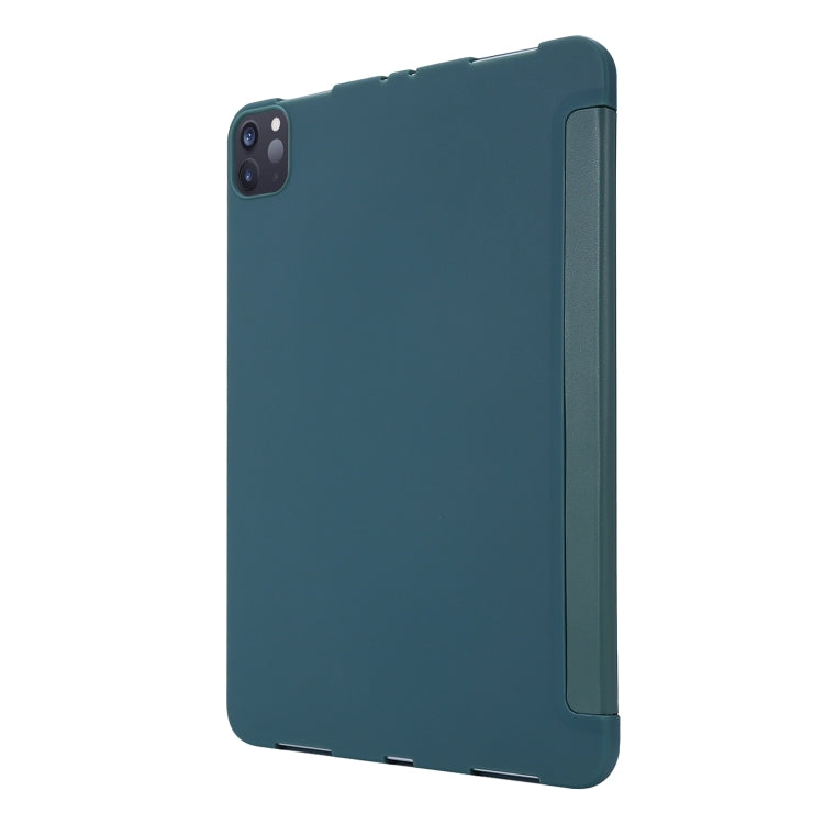 For iPad Pro 11 2022 / 2021 3-folding Horizontal Flip PU Leather + Honeycomb TPU Shockproof Tablet Case with Holder