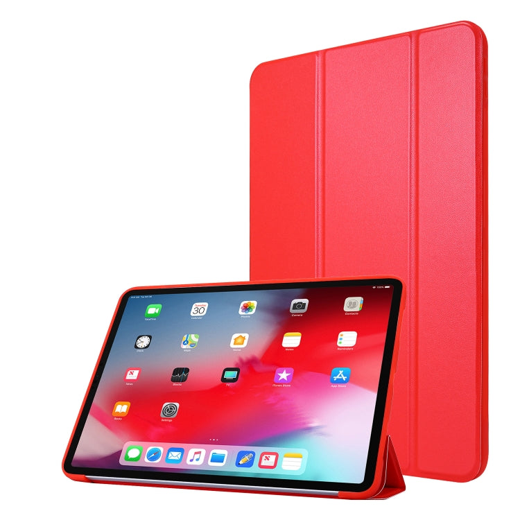 For iPad Pro 11 2022 / 2021 3-folding Horizontal Flip PU Leather + Honeycomb TPU Shockproof Tablet Case with Holder