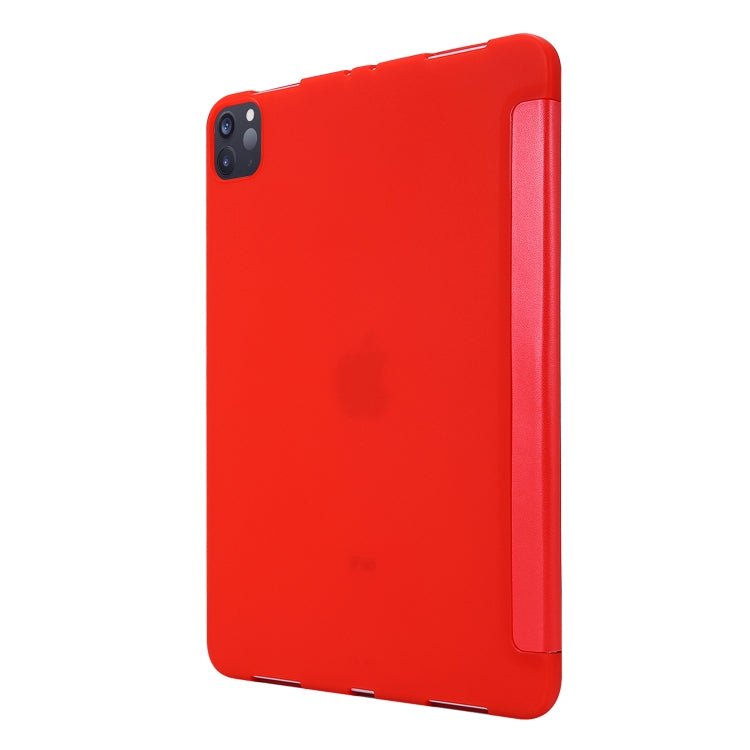 For iPad Pro 11 2022 / 2021 3-folding Horizontal Flip PU Leather + Honeycomb TPU Shockproof Tablet Case with Holder