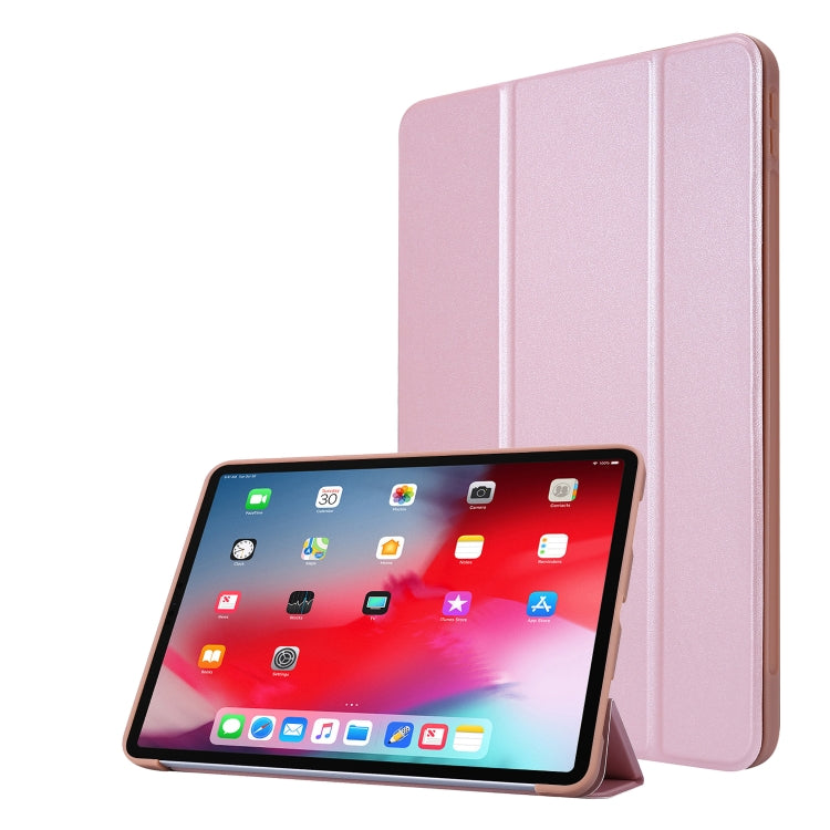 For iPad Pro 11 2022 / 2021 3-folding Horizontal Flip PU Leather + Honeycomb TPU Shockproof Tablet Case with Holder