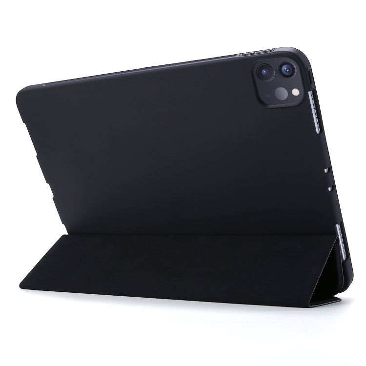 For iPad Pro 11 2022 / 2021 3-folding Horizontal Flip PU Leather + Honeycomb TPU Shockproof Tablet Case with Holder