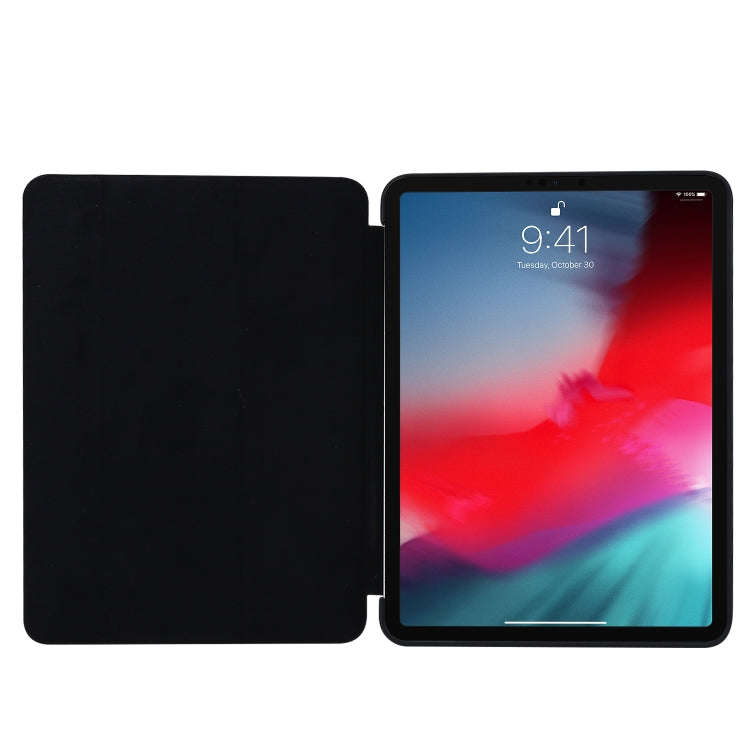 For iPad Pro 11 2022 / 2021 3-folding Horizontal Flip PU Leather + Honeycomb TPU Shockproof Tablet Case with Holder
