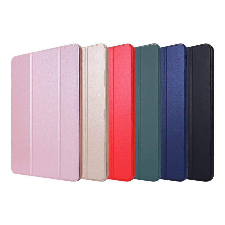 For iPad Pro 11 2022 / 2021 3-folding Horizontal Flip PU Leather + Honeycomb TPU Shockproof Tablet Case with Holder