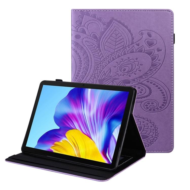 For Huawei Mediapad Enjoy  2 / Honor Pad 6 / MediaPad T10 / T10S Peacock Tail Embossing Pattern Horizontal Flip Leather Case with Holder & Card Slots & Wallet & Anti Skid Strip