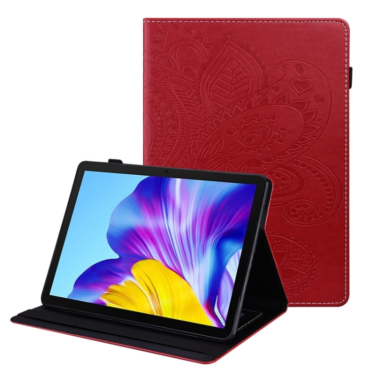 For Huawei Mediapad Enjoy  2 / Honor Pad 6 / MediaPad T10 / T10S Peacock Tail Embossing Pattern Horizontal Flip Leather Case with Holder & Card Slots & Wallet & Anti Skid Strip