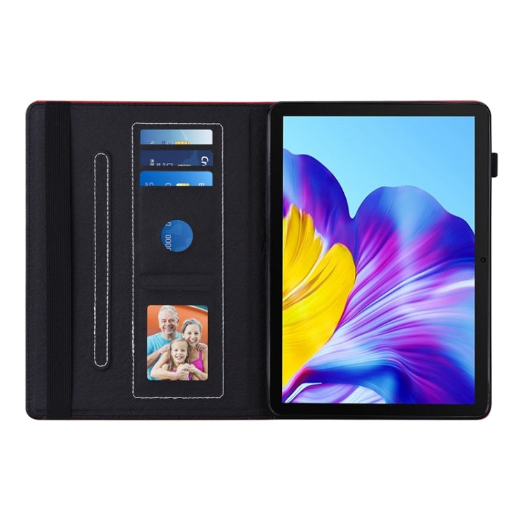 For Huawei Mediapad Enjoy  2 / Honor Pad 6 / MediaPad T10 / T10S Peacock Tail Embossing Pattern Horizontal Flip Leather Case with Holder & Card Slots & Wallet & Anti Skid Strip