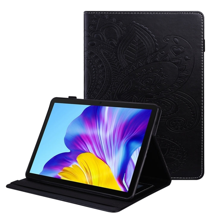 For Huawei Mediapad Enjoy  2 / Honor Pad 6 / MediaPad T10 / T10S Peacock Tail Embossing Pattern Horizontal Flip Leather Case with Holder & Card Slots & Wallet & Anti Skid Strip