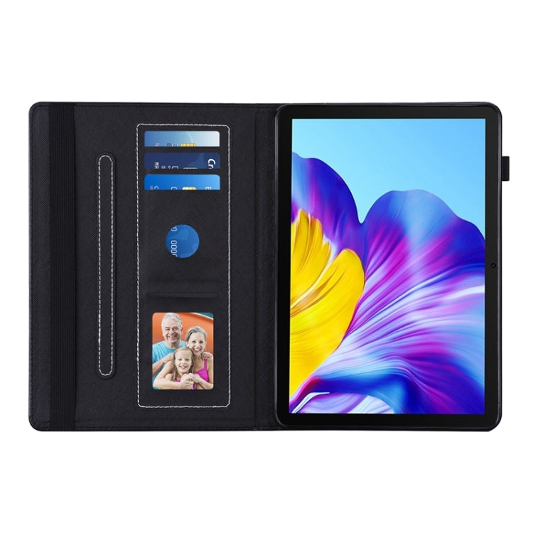 For Huawei Mediapad Enjoy  2 / Honor Pad 6 / MediaPad T10 / T10S Peacock Tail Embossing Pattern Horizontal Flip Leather Case with Holder & Card Slots & Wallet & Anti Skid Strip