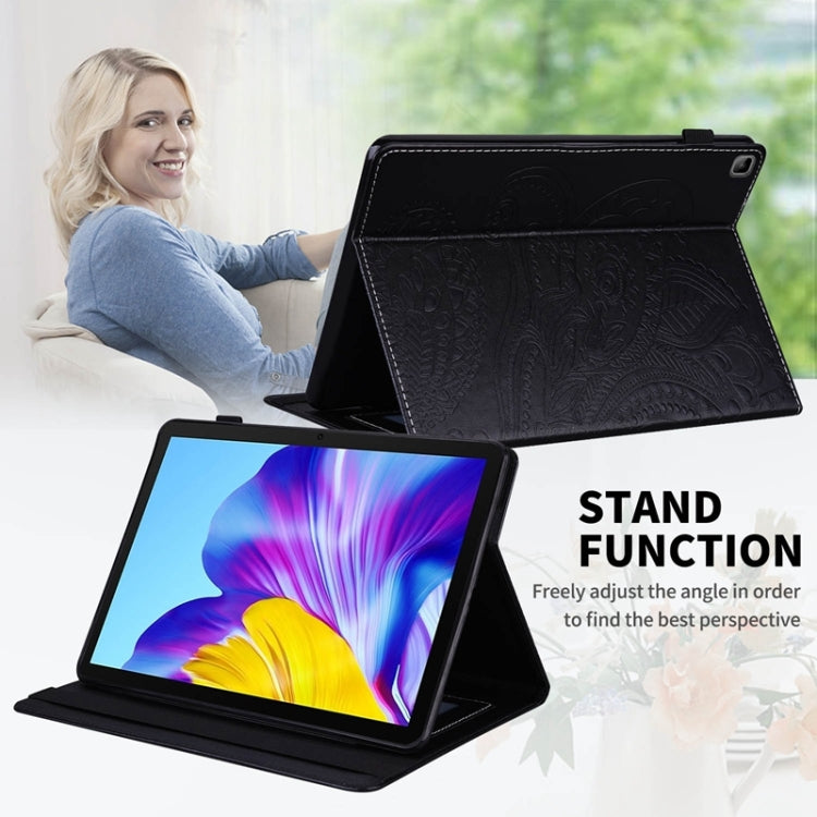 For Huawei Mediapad Enjoy  2 / Honor Pad 6 / MediaPad T10 / T10S Peacock Tail Embossing Pattern Horizontal Flip Leather Case with Holder & Card Slots & Wallet & Anti Skid Strip