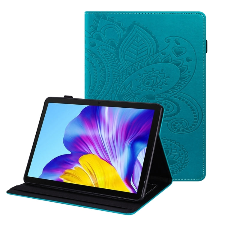 For Huawei Mediapad Enjoy  2 / Honor Pad 6 / MediaPad T10 / T10S Peacock Tail Embossing Pattern Horizontal Flip Leather Case with Holder & Card Slots & Wallet & Anti Skid Strip