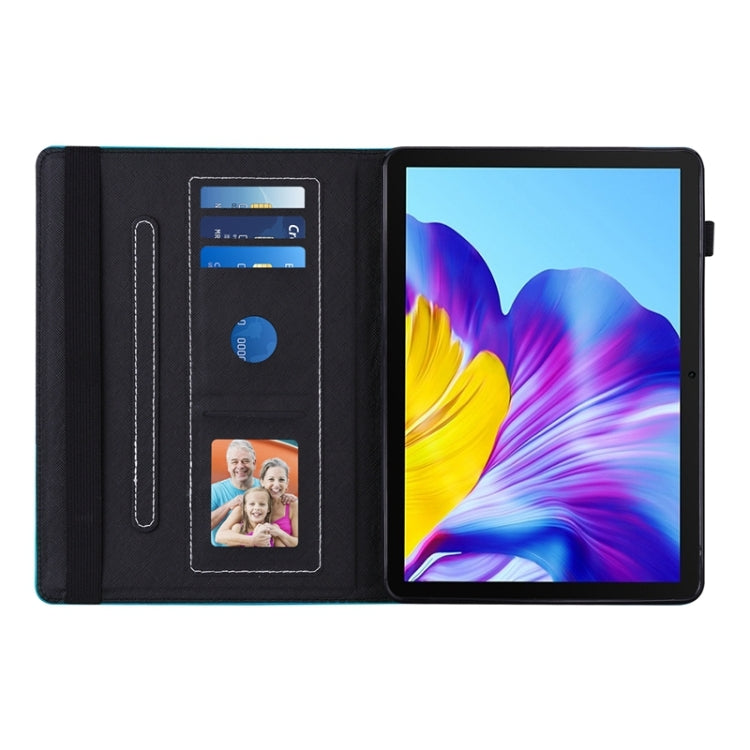 For Huawei Mediapad Enjoy  2 / Honor Pad 6 / MediaPad T10 / T10S Peacock Tail Embossing Pattern Horizontal Flip Leather Case with Holder & Card Slots & Wallet & Anti Skid Strip