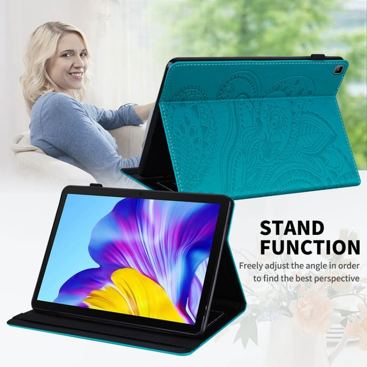 For Huawei Mediapad Enjoy  2 / Honor Pad 6 / MediaPad T10 / T10S Peacock Tail Embossing Pattern Horizontal Flip Leather Case with Holder & Card Slots & Wallet & Anti Skid Strip