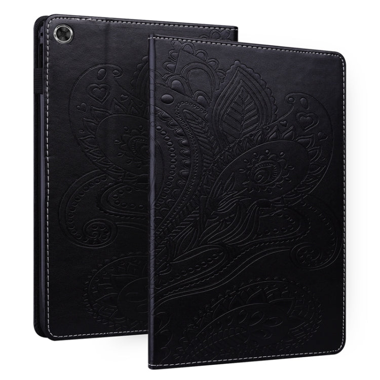 For Lenovo Tab M10 HD Gen 2 Peacock Tail Embossing Pattern Horizontal Flip Leather Case with Holder & Card Slots & Wallet & Anti Skid Strip