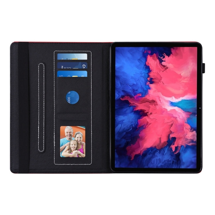 For Lenovo P10 TB J606F Peacock Tail Embossing Pattern Horizontal Flip Leather Case with Holder & Card Slots & Wallet & Anti Skid Strip