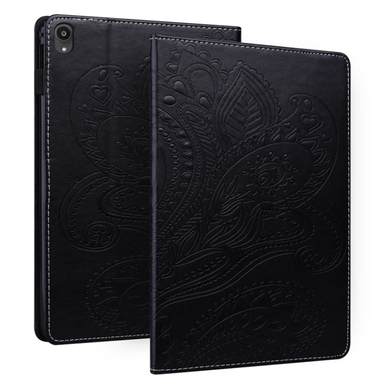 For Lenovo P10 TB J606F Peacock Tail Embossing Pattern Horizontal Flip Leather Case with Holder & Card Slots & Wallet & Anti Skid Strip