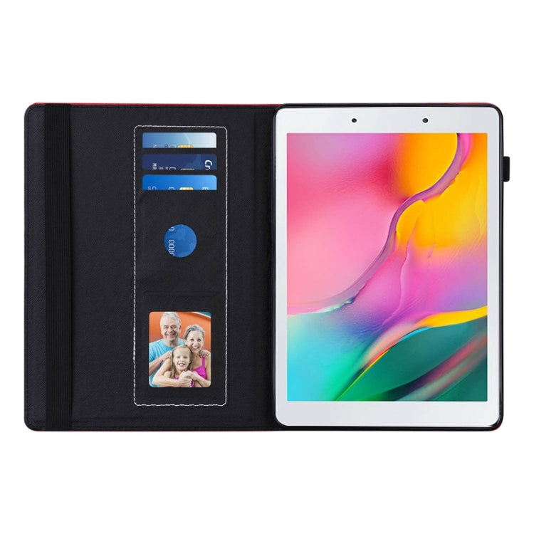 For Samsung Galaxy Tab A 8.0 2019 T290 Peacock Tail Embossing Pattern Horizontal Flip Leather Case with Holder & Card Slots & Wallet & Anti Skid Strip