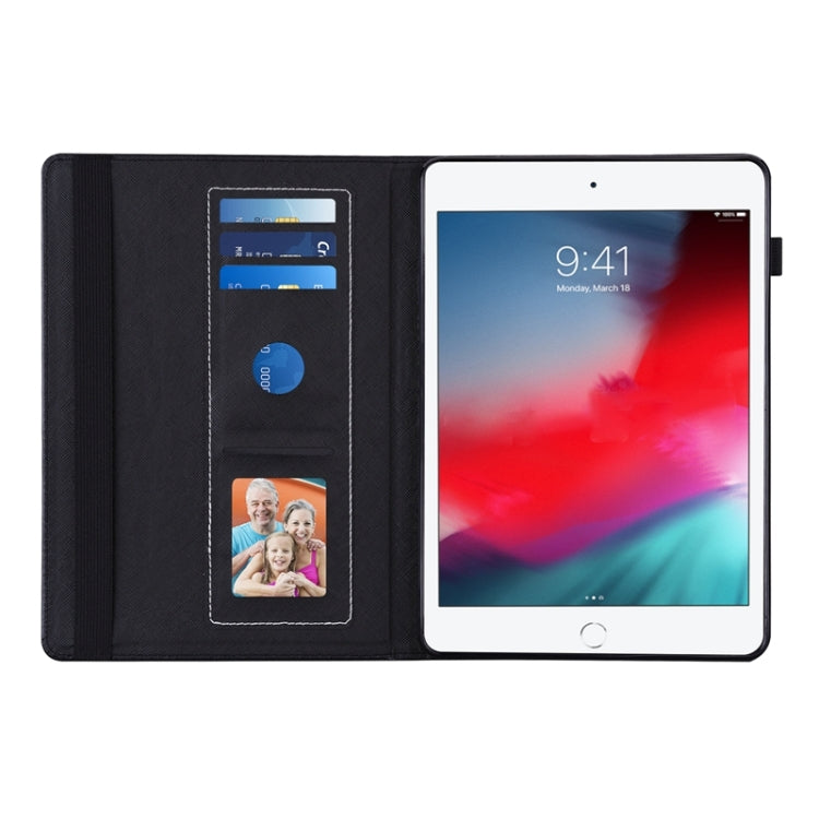 For Samsung Galaxy Tab A7 Lite Peacock Tail Embossing Pattern Horizontal Flip Leather Case with Holder & Card Slots & Wallet & Anti Skid Strip