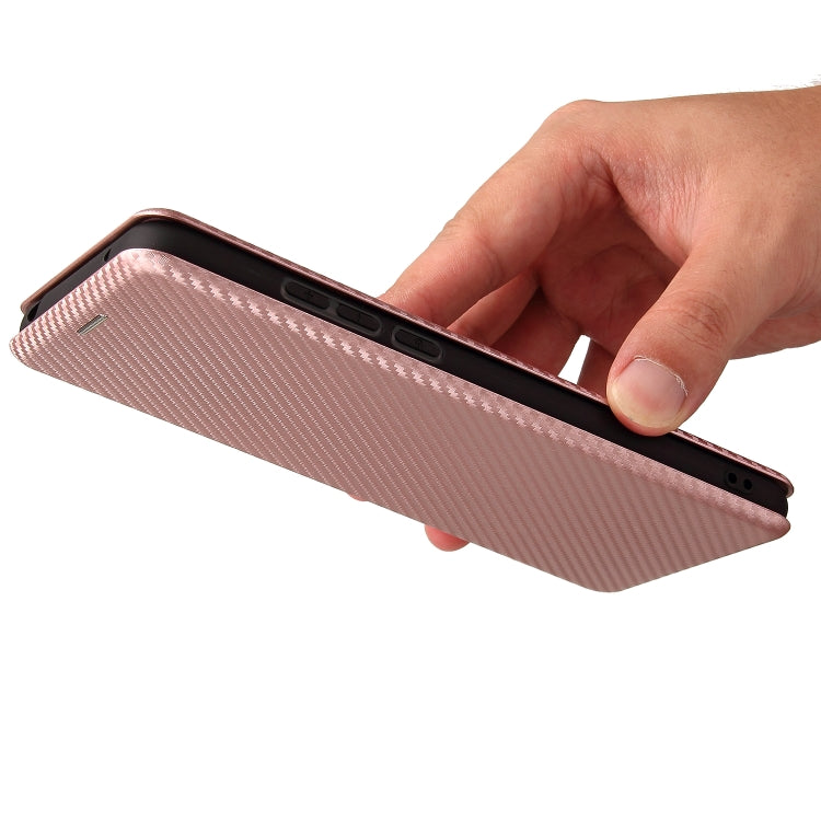 For TCL 20 SE Carbon Fiber Texture Horizontal Flip TPU + PC + PU Leather Case with Card Slot