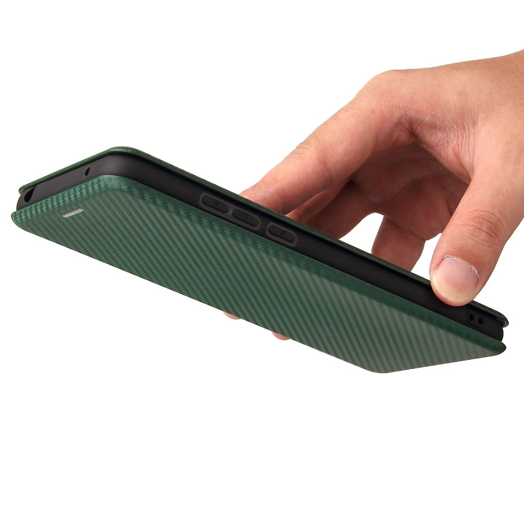 For TCL 20 SE Carbon Fiber Texture Horizontal Flip TPU + PC + PU Leather Case with Card Slot