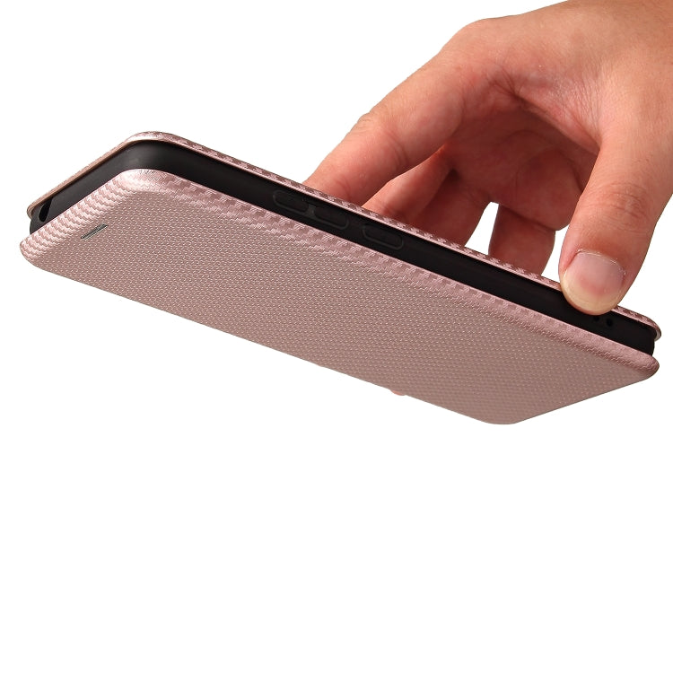 For Doogee X96 Pro Carbon Fiber Texture Horizontal Flip TPU + PC + PU Leather Case with Card Slot