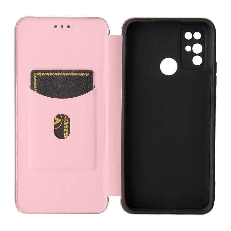 For Doogee X96 Pro Carbon Fiber Texture Horizontal Flip TPU + PC + PU Leather Case with Card Slot
