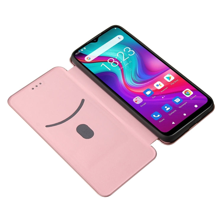 For Doogee X96 Pro Carbon Fiber Texture Horizontal Flip TPU + PC + PU Leather Case with Card Slot