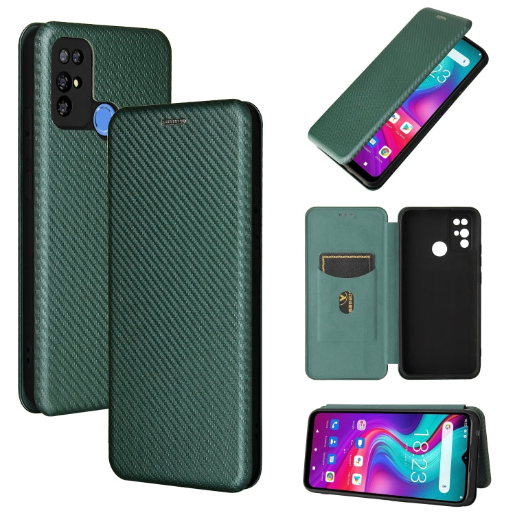 For Doogee X96 Pro Carbon Fiber Texture Horizontal Flip TPU + PC + PU Leather Case with Card Slot