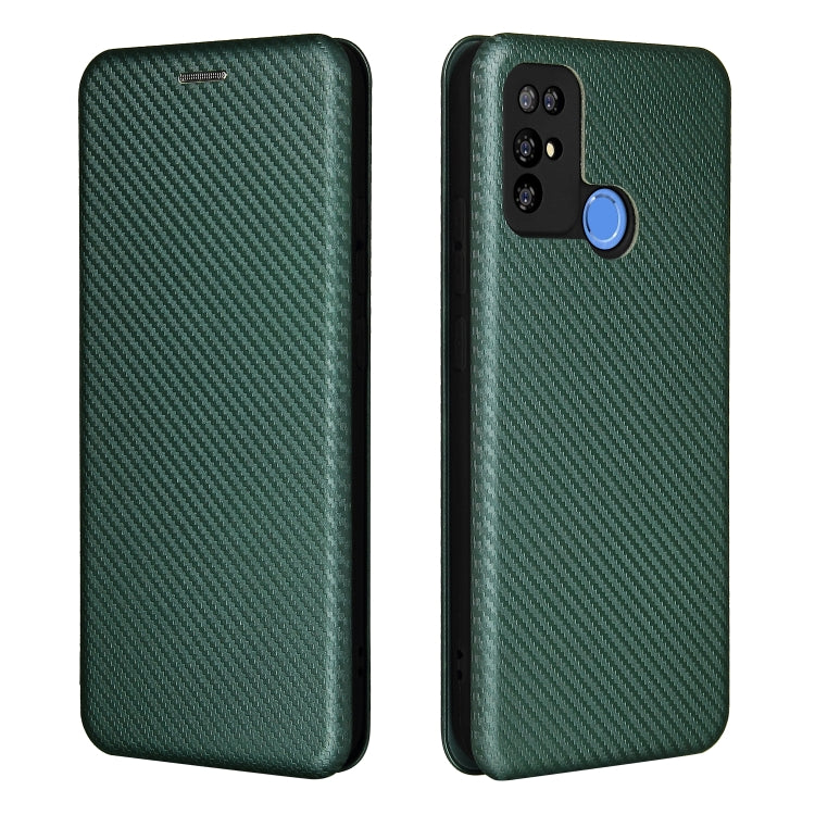 For Doogee X96 Pro Carbon Fiber Texture Horizontal Flip TPU + PC + PU Leather Case with Card Slot