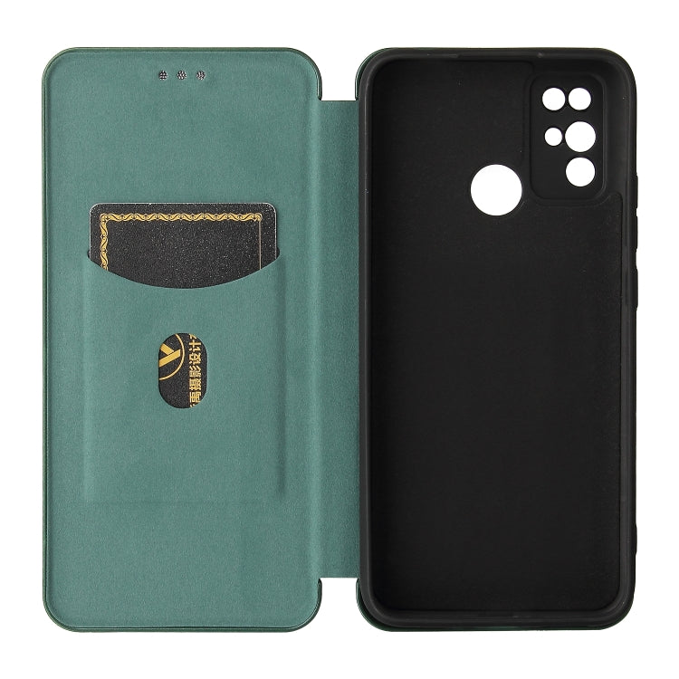 For Doogee X96 Pro Carbon Fiber Texture Horizontal Flip TPU + PC + PU Leather Case with Card Slot
