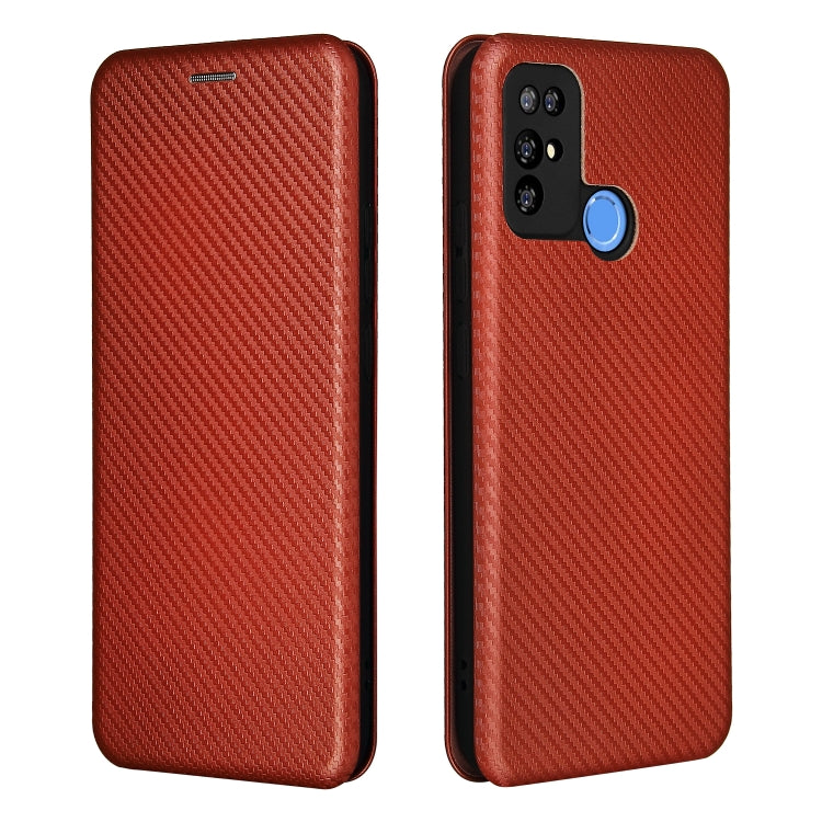 For Doogee X96 Pro Carbon Fiber Texture Horizontal Flip TPU + PC + PU Leather Case with Card Slot