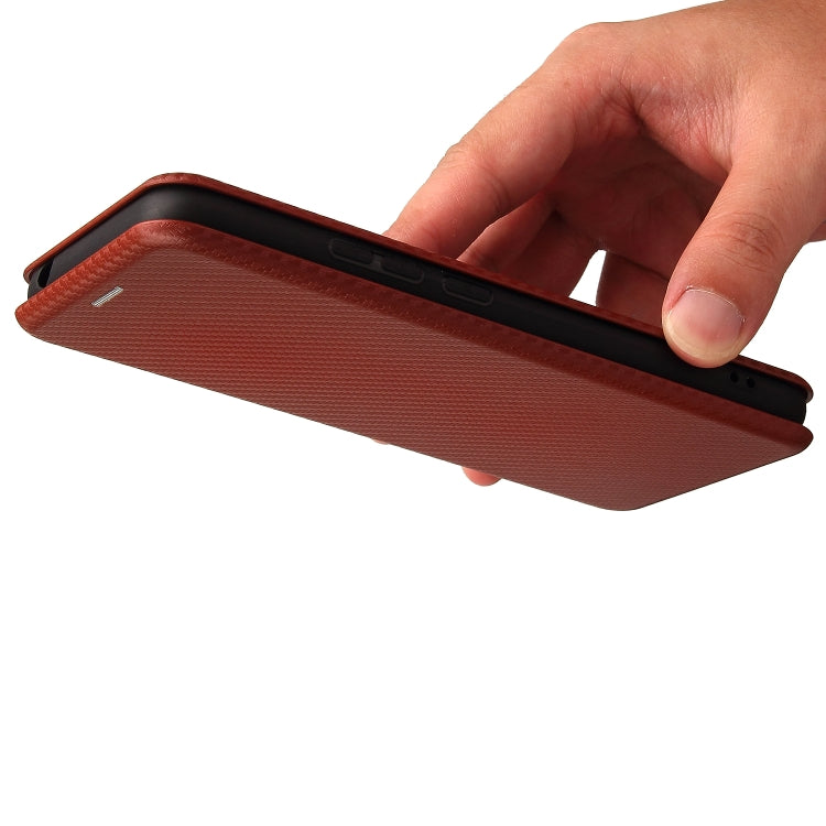 For Doogee X96 Pro Carbon Fiber Texture Horizontal Flip TPU + PC + PU Leather Case with Card Slot