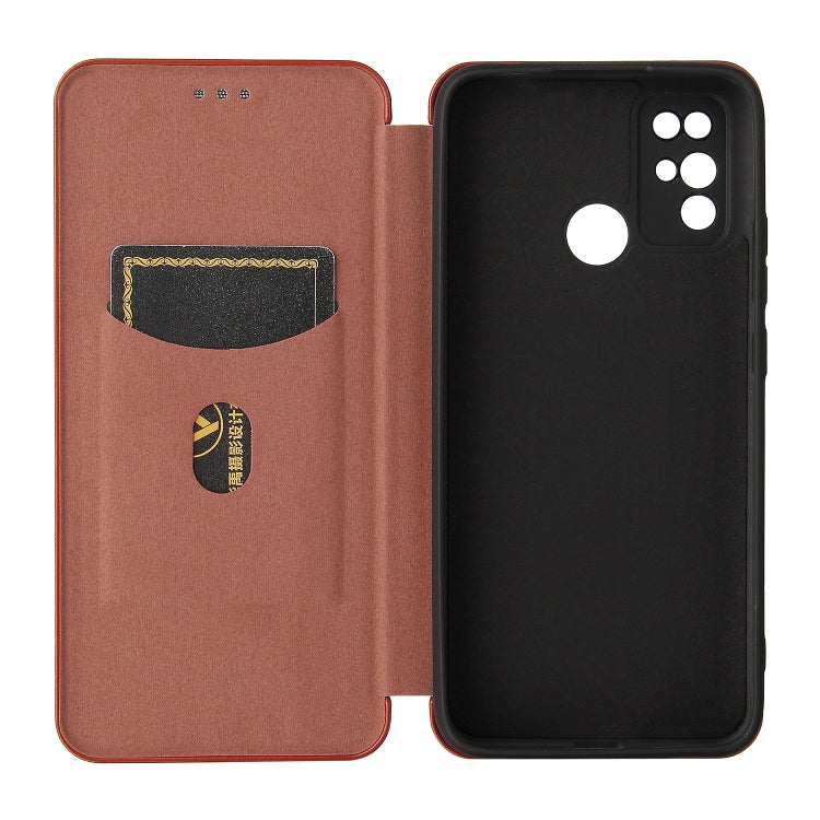 For Doogee X96 Pro Carbon Fiber Texture Horizontal Flip TPU + PC + PU Leather Case with Card Slot