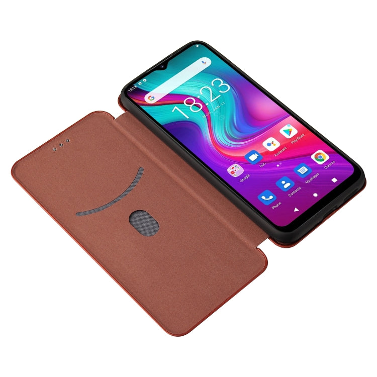 For Doogee X96 Pro Carbon Fiber Texture Horizontal Flip TPU + PC + PU Leather Case with Card Slot