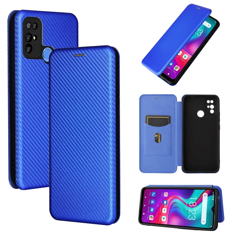 For Doogee X96 Pro Carbon Fiber Texture Horizontal Flip TPU + PC + PU Leather Case with Card Slot