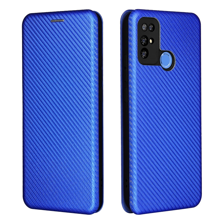 For Doogee X96 Pro Carbon Fiber Texture Horizontal Flip TPU + PC + PU Leather Case with Card Slot