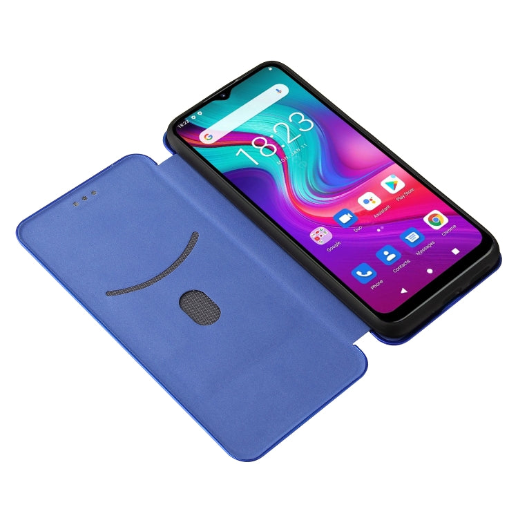 For Doogee X96 Pro Carbon Fiber Texture Horizontal Flip TPU + PC + PU Leather Case with Card Slot