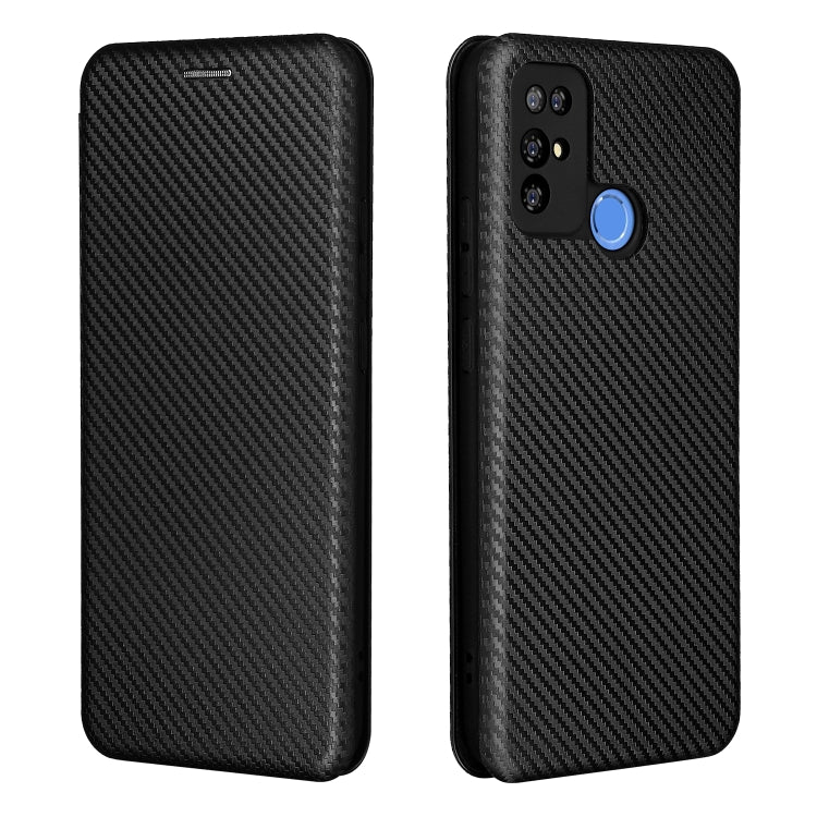 For Doogee X96 Pro Carbon Fiber Texture Horizontal Flip TPU + PC + PU Leather Case with Card Slot