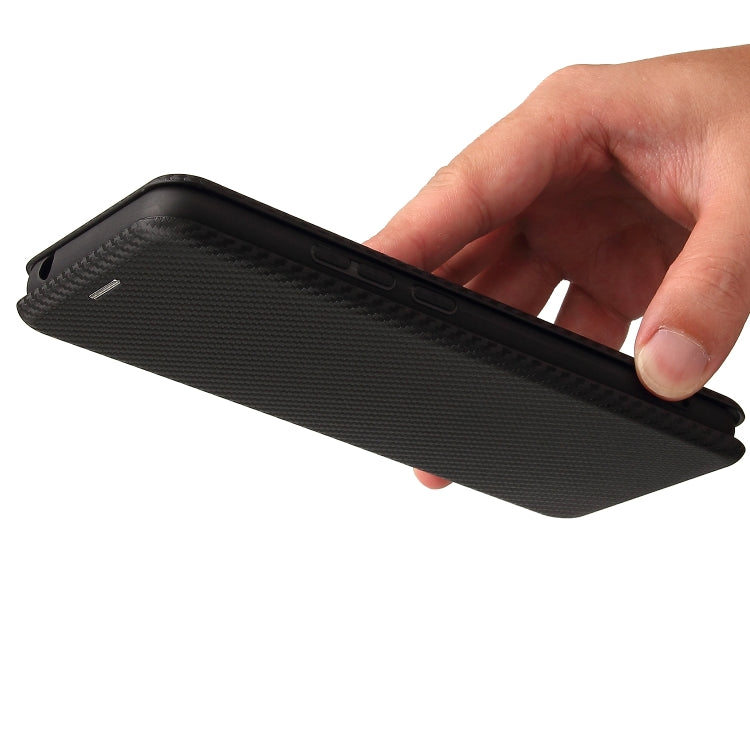 For Doogee X96 Pro Carbon Fiber Texture Horizontal Flip TPU + PC + PU Leather Case with Card Slot