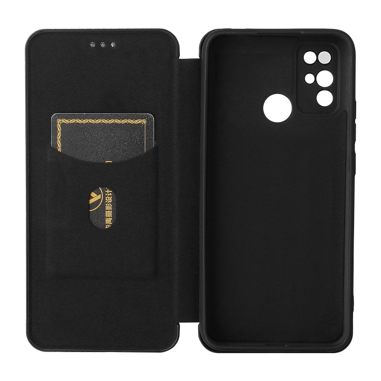 For Doogee X96 Pro Carbon Fiber Texture Horizontal Flip TPU + PC + PU Leather Case with Card Slot