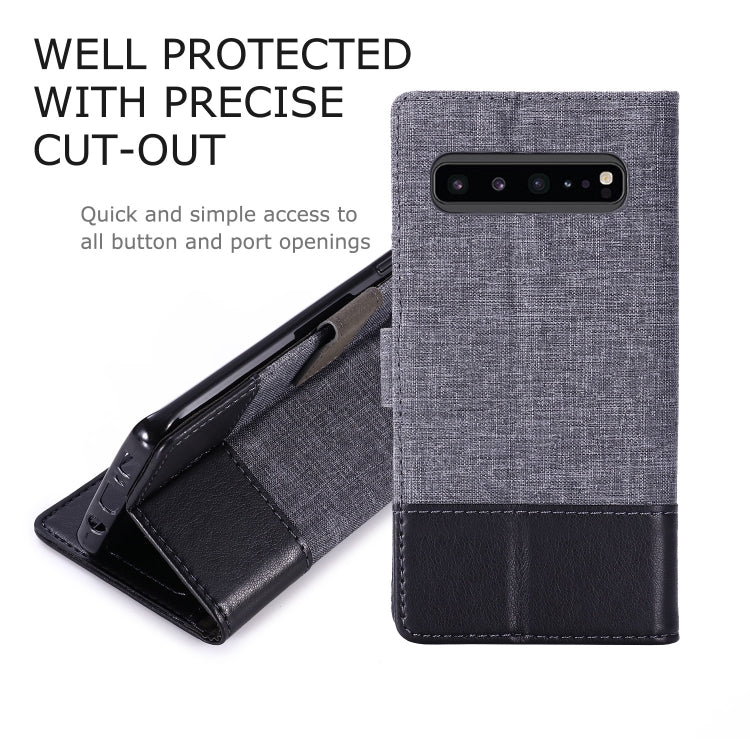 For Galaxy S10 5G MUXMA MX102 Horizontal Flip Canvas Leather Case with Stand & Card Slot & Wallet Function
