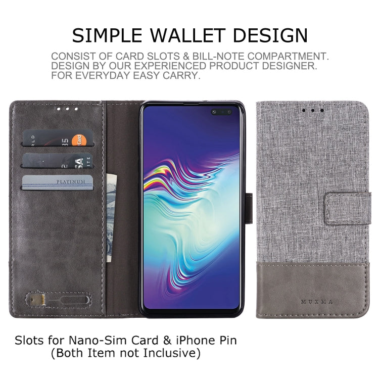 For Galaxy S10 5G MUXMA MX102 Horizontal Flip Canvas Leather Case with Stand & Card Slot & Wallet Function