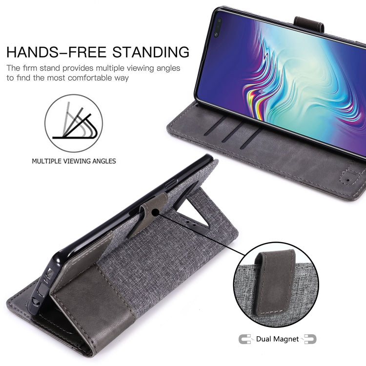 For Galaxy S10 5G MUXMA MX102 Horizontal Flip Canvas Leather Case with Stand & Card Slot & Wallet Function