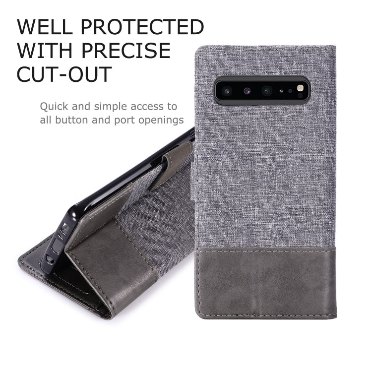 For Galaxy S10 5G MUXMA MX102 Horizontal Flip Canvas Leather Case with Stand & Card Slot & Wallet Function