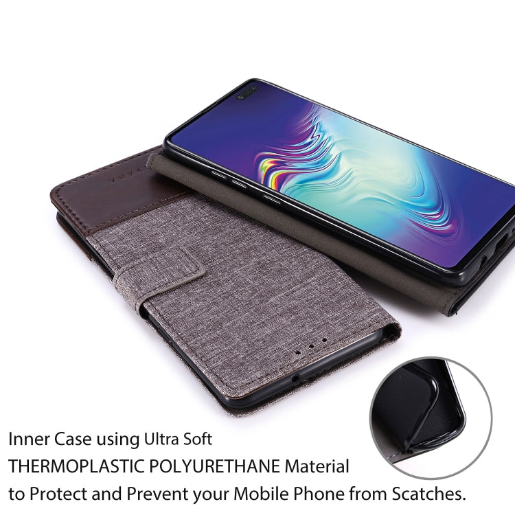 For Galaxy S10 5G MUXMA MX102 Horizontal Flip Canvas Leather Case with Stand & Card Slot & Wallet Function