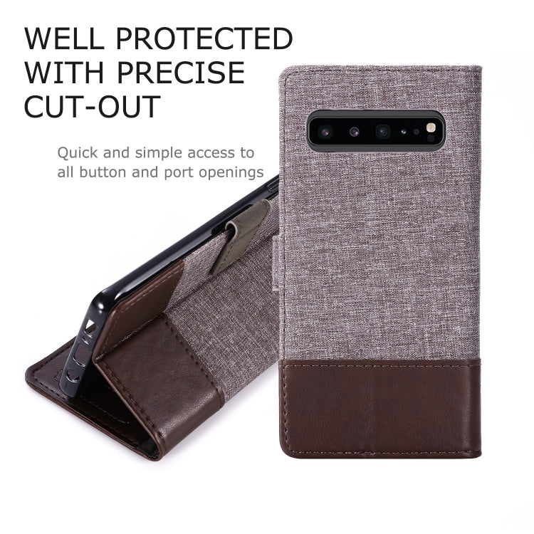 For Galaxy S10 5G MUXMA MX102 Horizontal Flip Canvas Leather Case with Stand & Card Slot & Wallet Function