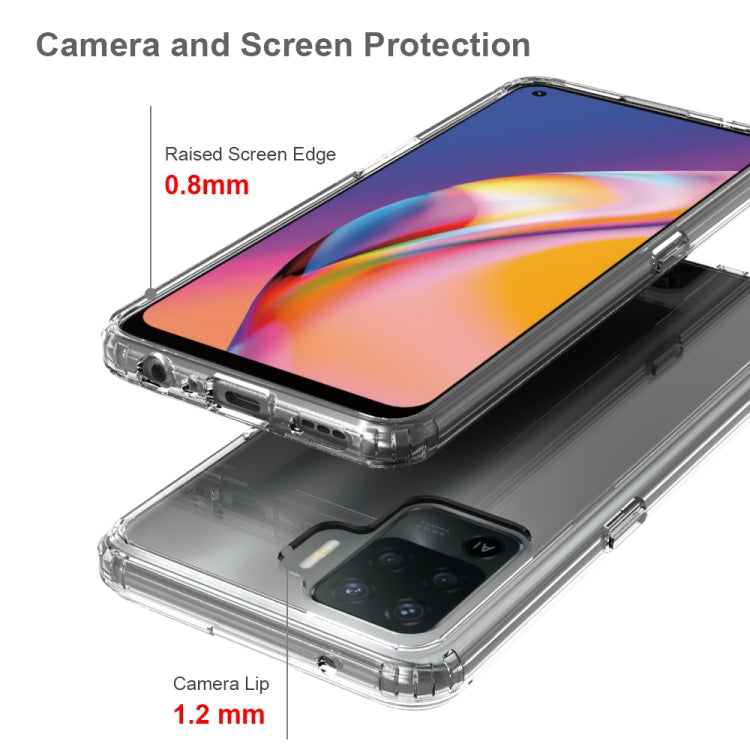 For OPPO A94 4G Shockproof Scratchproof TPU + Acrylic Protective Case