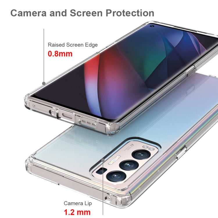 For OPPO Find X3 Neo Shockproof Scratchproof TPU + Acrylic Protective Case