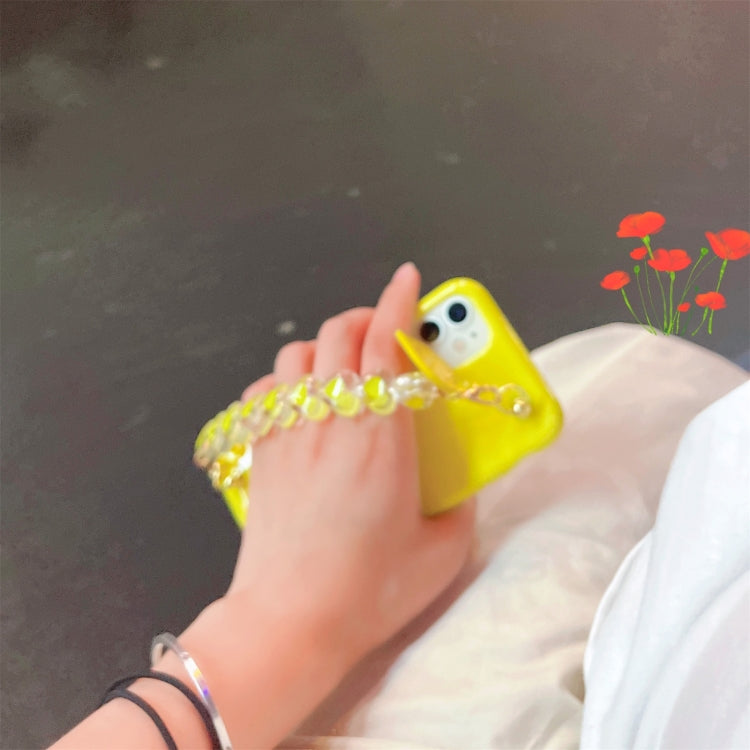 For iPhone 11 Pro Straight Edge TPU Protective Case with Heart Chain